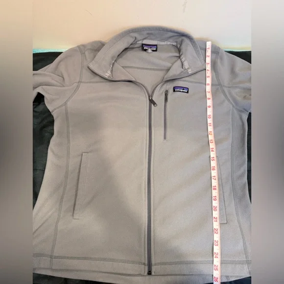 🔥Patagonia Men’s Light Gray Full-Zip Fleece Jacket Size L EC🔥 - Picture 5 of 6